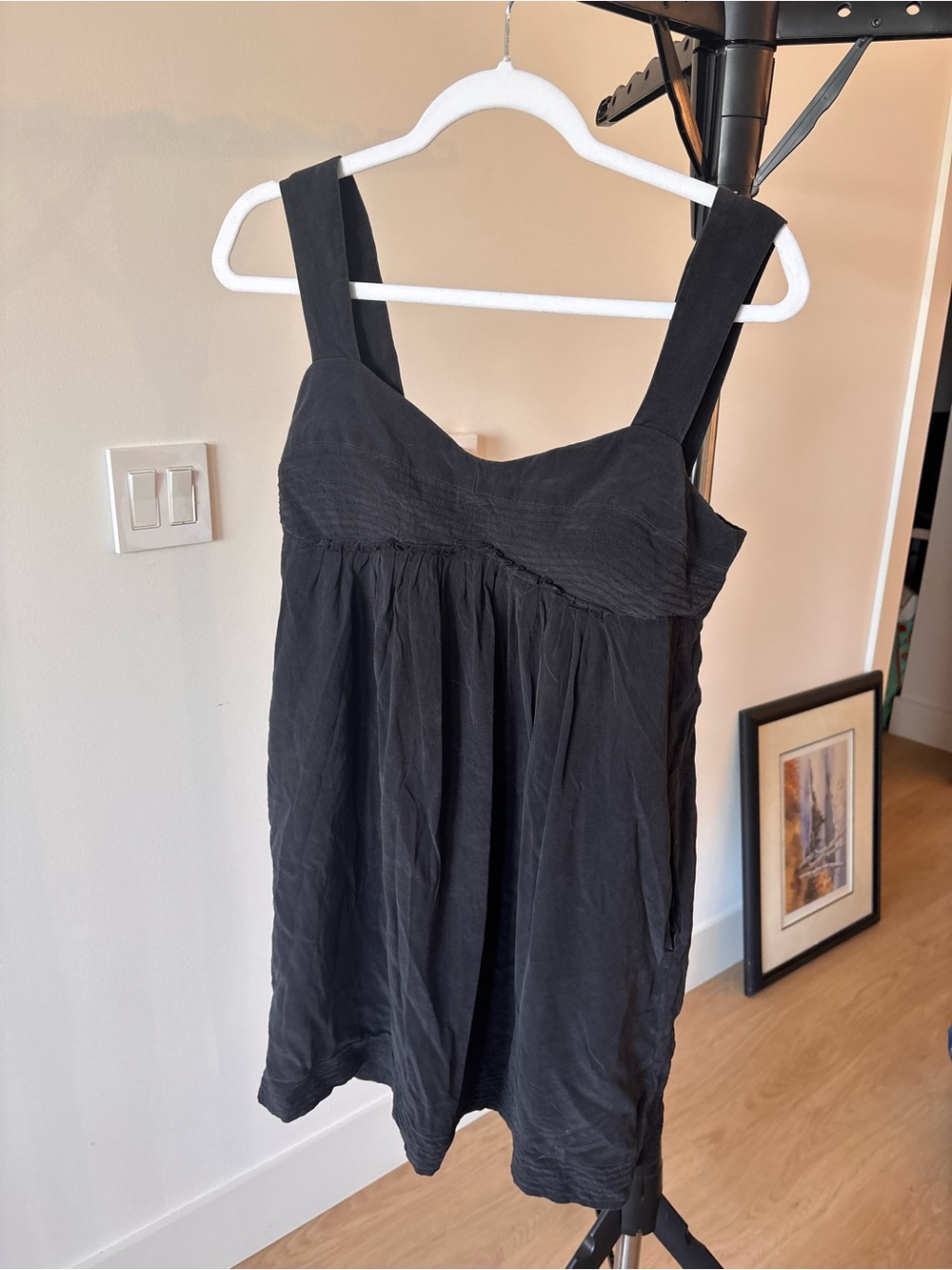 Black Mini Dress with Wide Straps